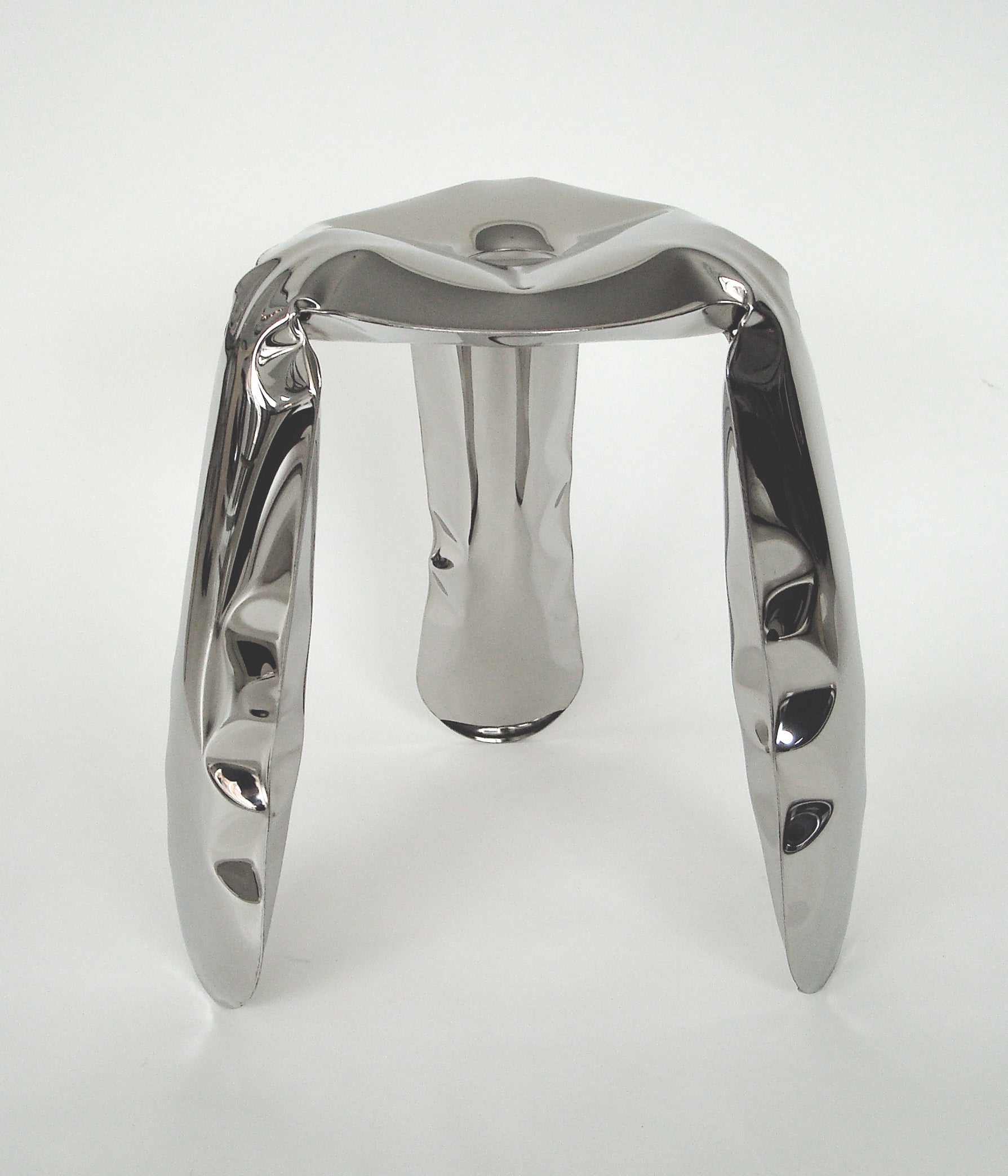 Zieta Plopp Stool by Zieta Prozessdesign in Polished Stainless Steel