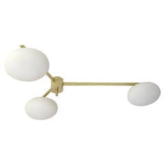 Angelo Lelli Three-Arm Ceiling or Wall Light/Sconce for Arredoluce