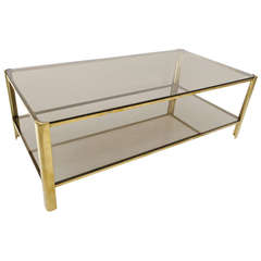 French Bronze Coffee Table by Jacques Quinet for Maison Malabart