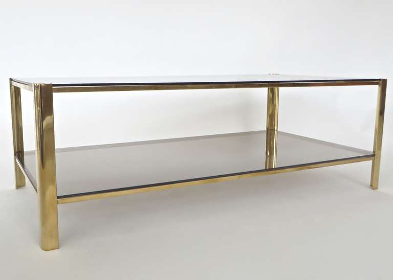 French Bronze Coffee Table by Jacques Quinet for Maison Malabart 1