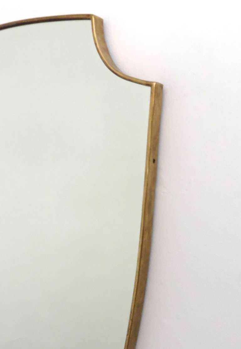 Italian Modernist Brass Framed MIrror 1