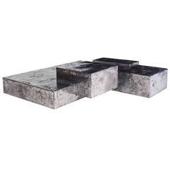 Landscape Steel and Pewter Coffee Table by Designer Christopher Gentner 7