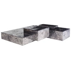 Landscape Steel and Pewter Coffee Table by Designer Christopher Gentner