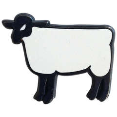 French Artist Francois-Xavier Lalanne Mouton Brooch
