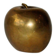Small Brass Sculpture of an Apple