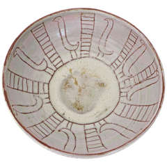 French Ceramic Bowl by Les Argonautes, Vallauris France
