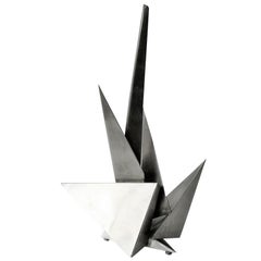 Stainless Steel Sculpture by French Artist Attributed to Rosette Bir 