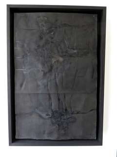 Black Burnt Ink Drawing on Paper by Lukas Machnik Black Burnt Ink Drawing on Paper by Lukas Machnik