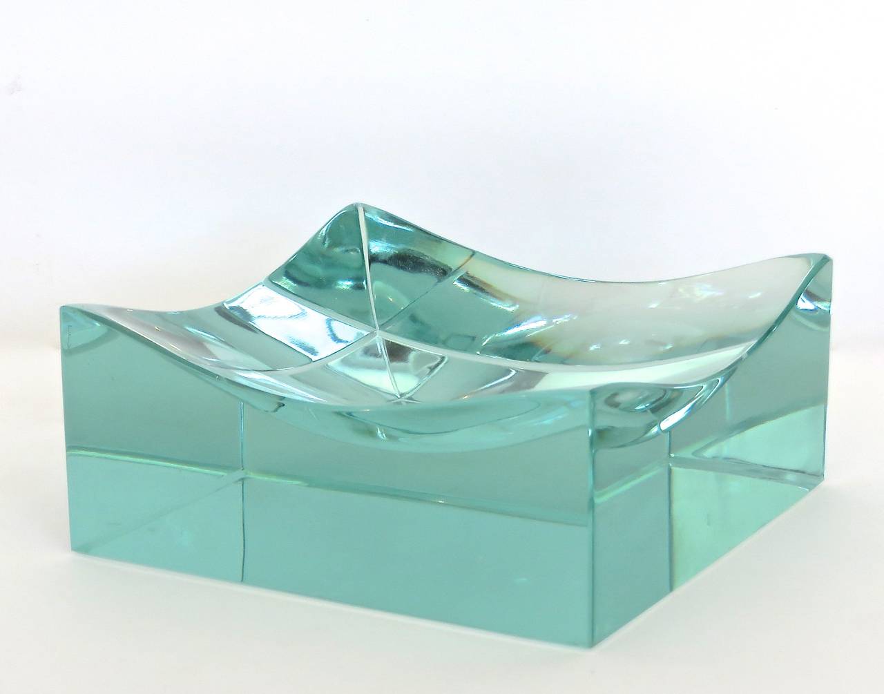 Mid-20th Century Italian Cast Glass Vide Poche by Fontana Arte
