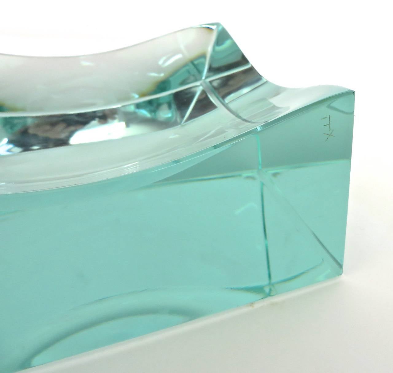 Italian Cast Glass Vide Poche by Fontana Arte 3