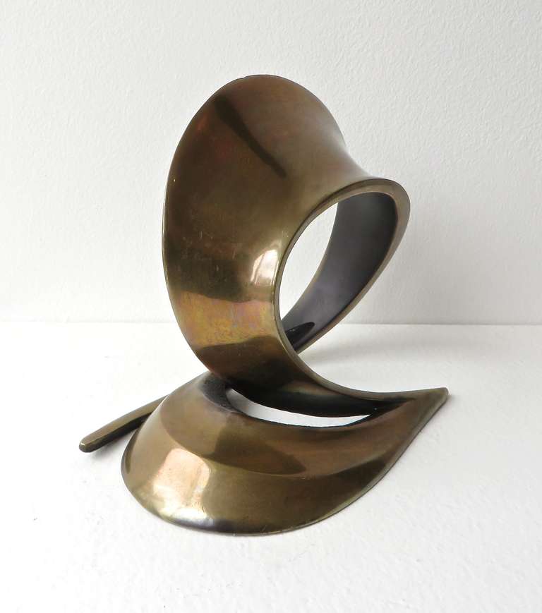 Modern Pair of Bronze Bookend Sculptures by Bob Bennett, Signed 84 Bob Bennett 86/230