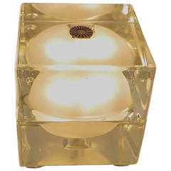 Cubosfera Italian Glass Table Lamp by Alessandro Mendini by Fidenza Vetraria