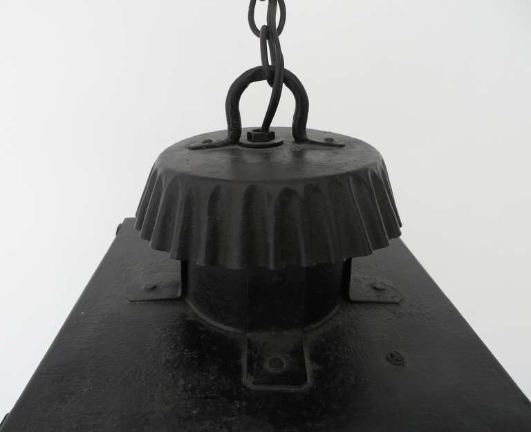 Black French Iron Lantern Form Chandelier 2