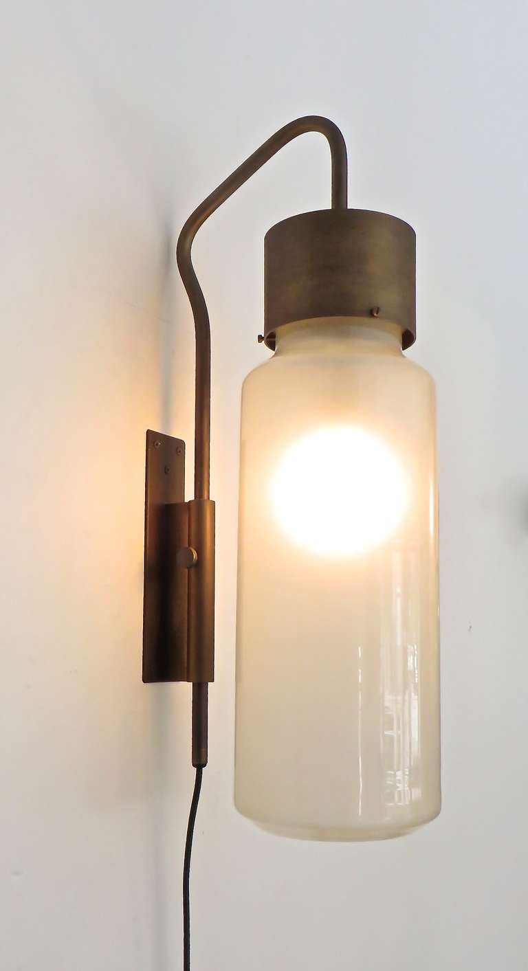 Mid-20th Century Luigi Caccia Dominioni Pair of Hanging Lights and Single Sconce for Azucena