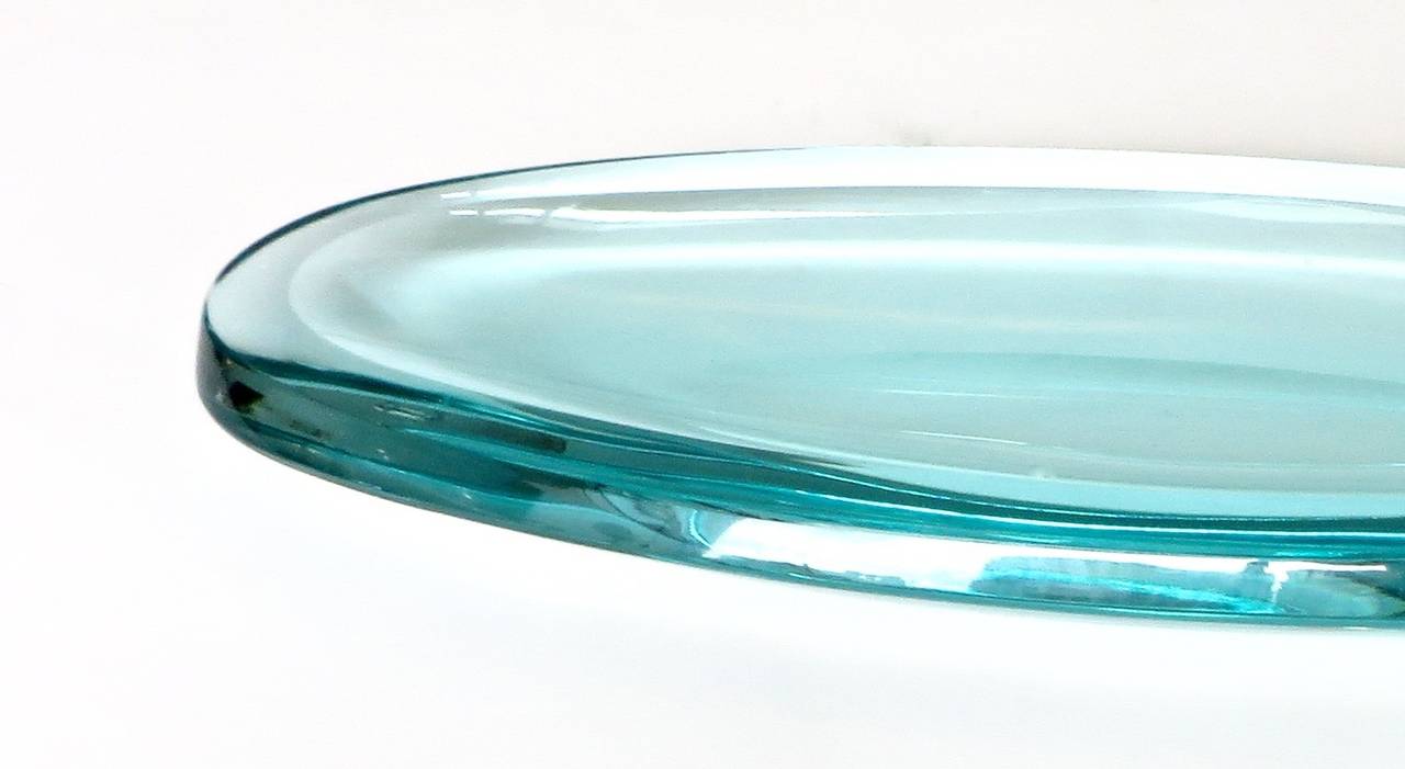 Mid-20th Century Italian Glass Dish by Fontana Arte