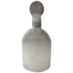 Italian Cendese Scavo Finish Glass Handblown Bottle 7