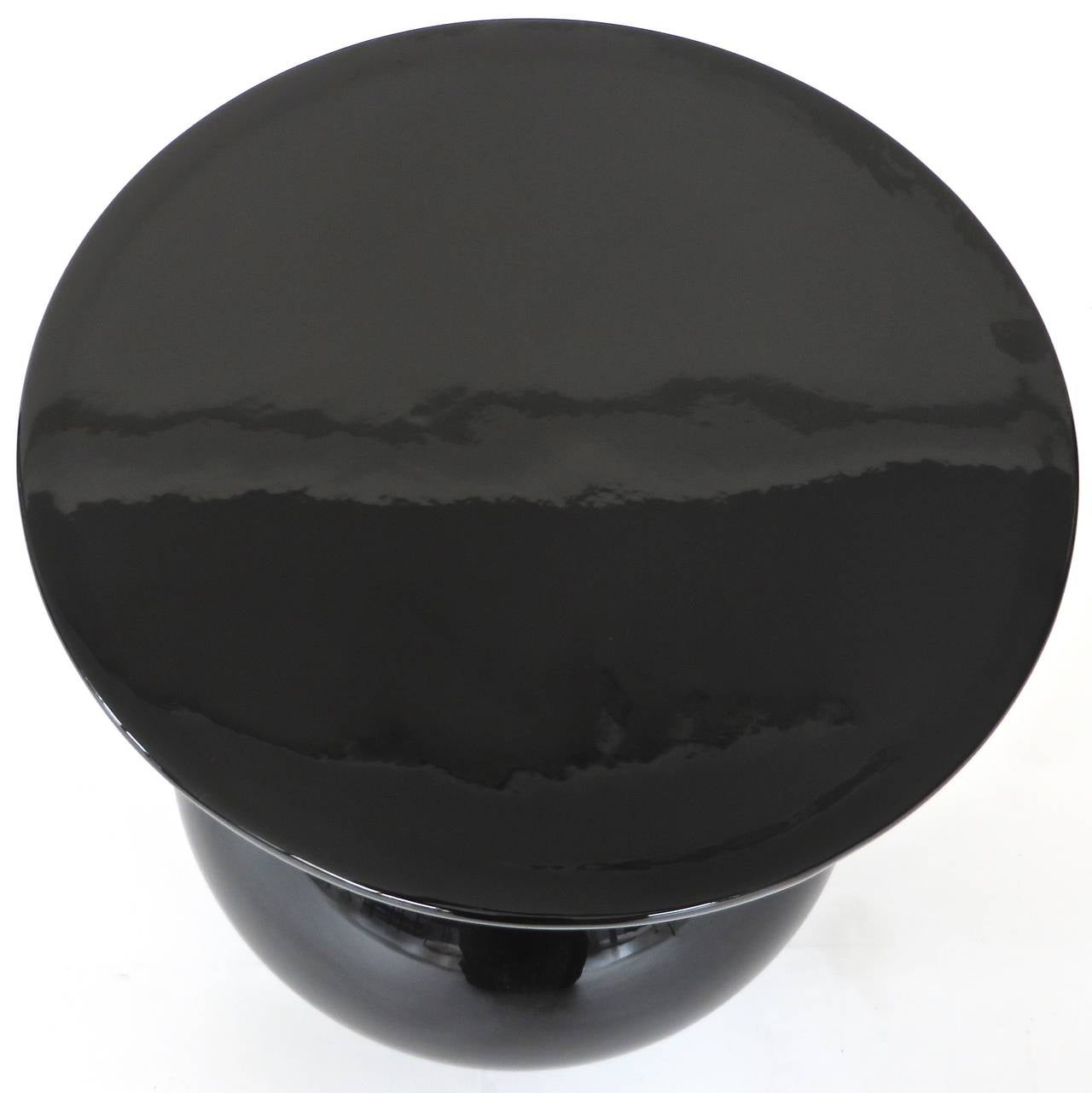 Black Ceramic Side Table Solo by Garouste and Bonetti Signed BG 1