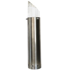 French 1970
s Totemic Sculptural Stainless Steel Table Lamp