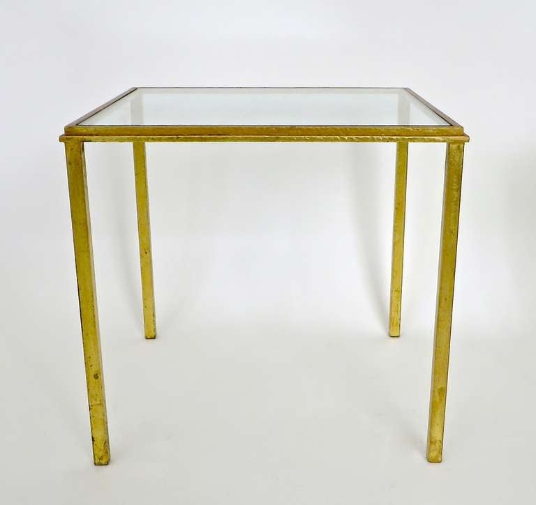 French Gilded Iron Nesting Table by Roger Thibier 1