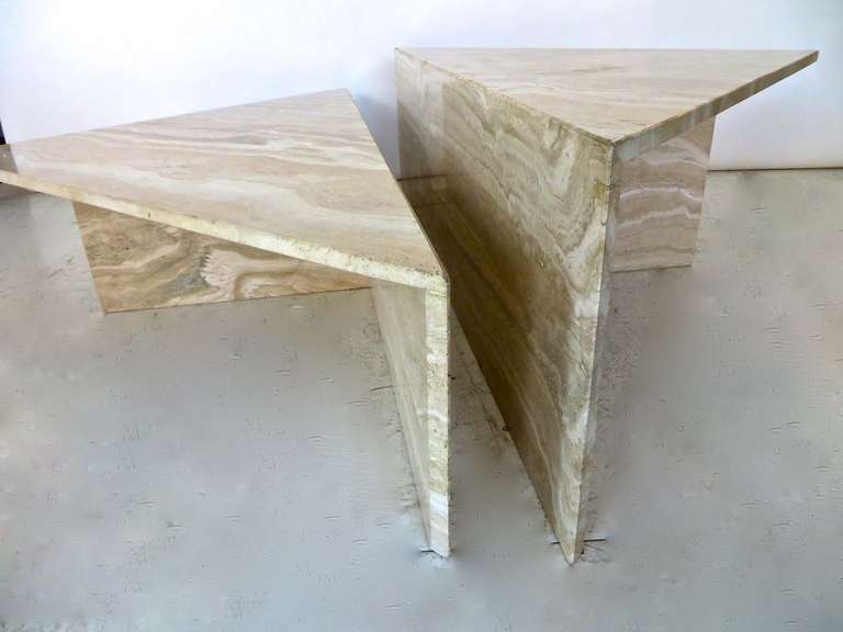 Italian, Two Part Travertine Coffee Table 1