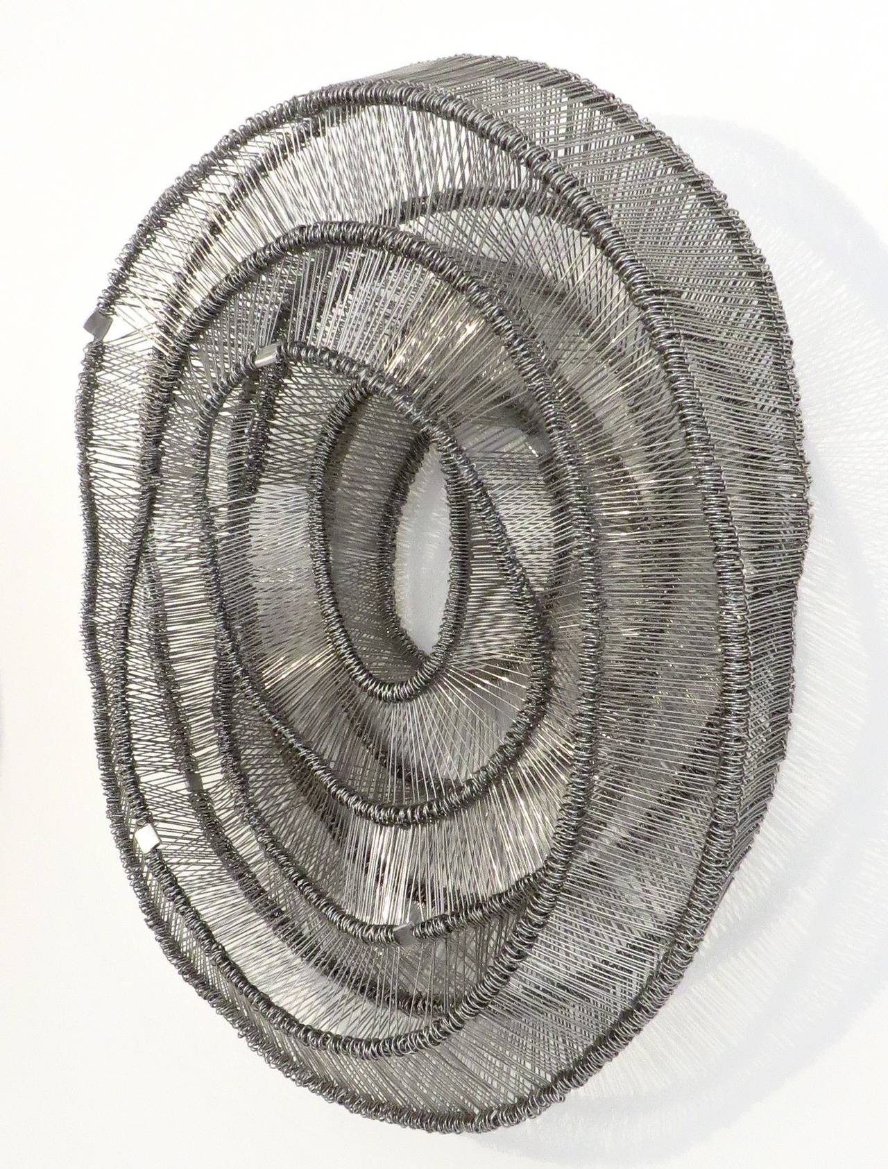 Contemporary Eric Gushee Emergence Series No. 1 Stainless Steel Woven Metal Sculpture, 2015