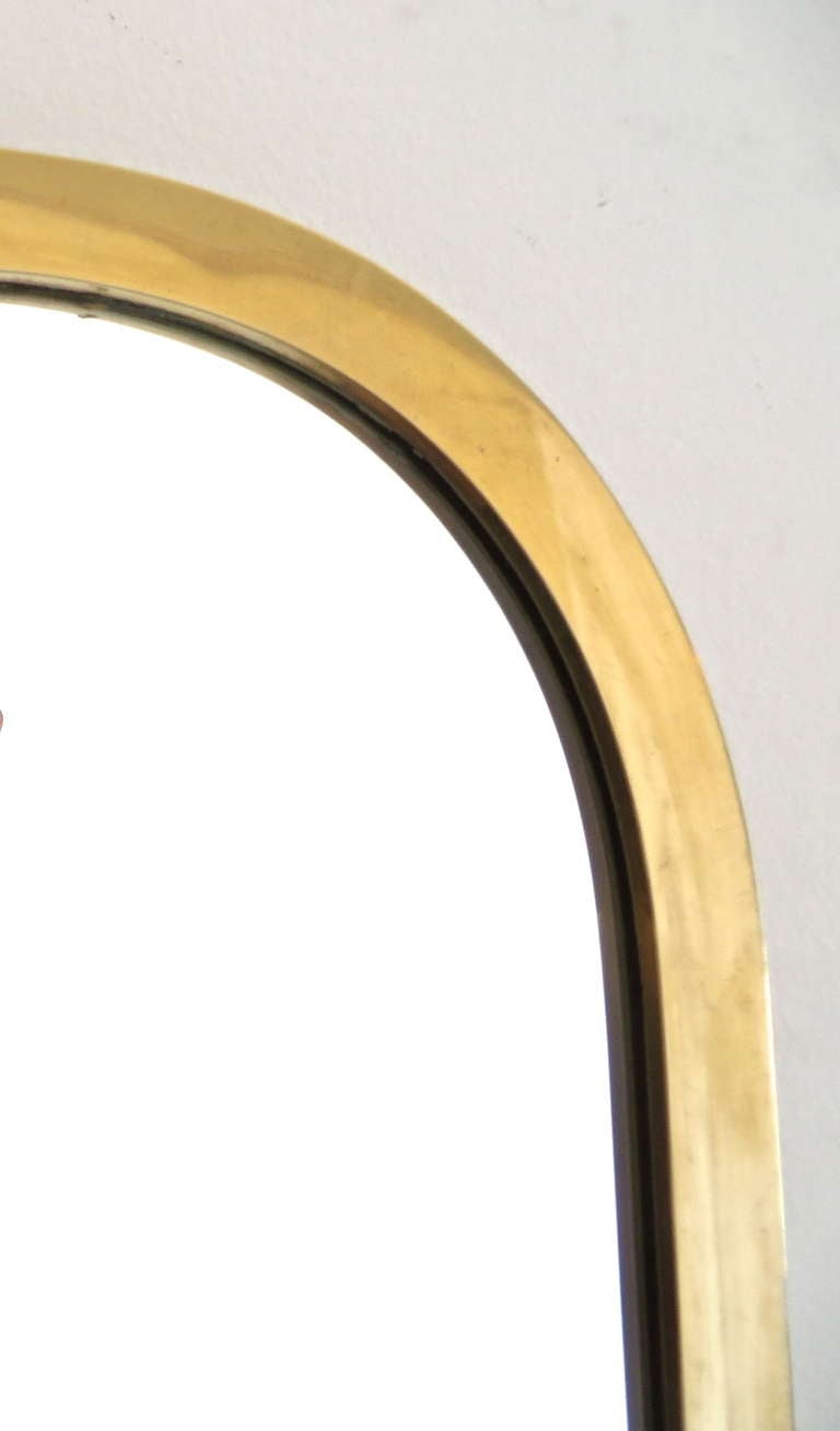 Italian Modern Brass Framed Mirror 2