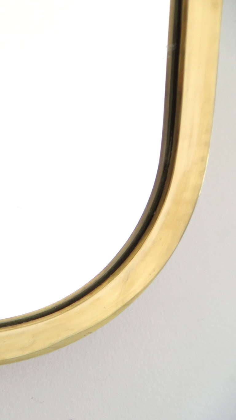 Italian Modern Brass Framed Mirror 4