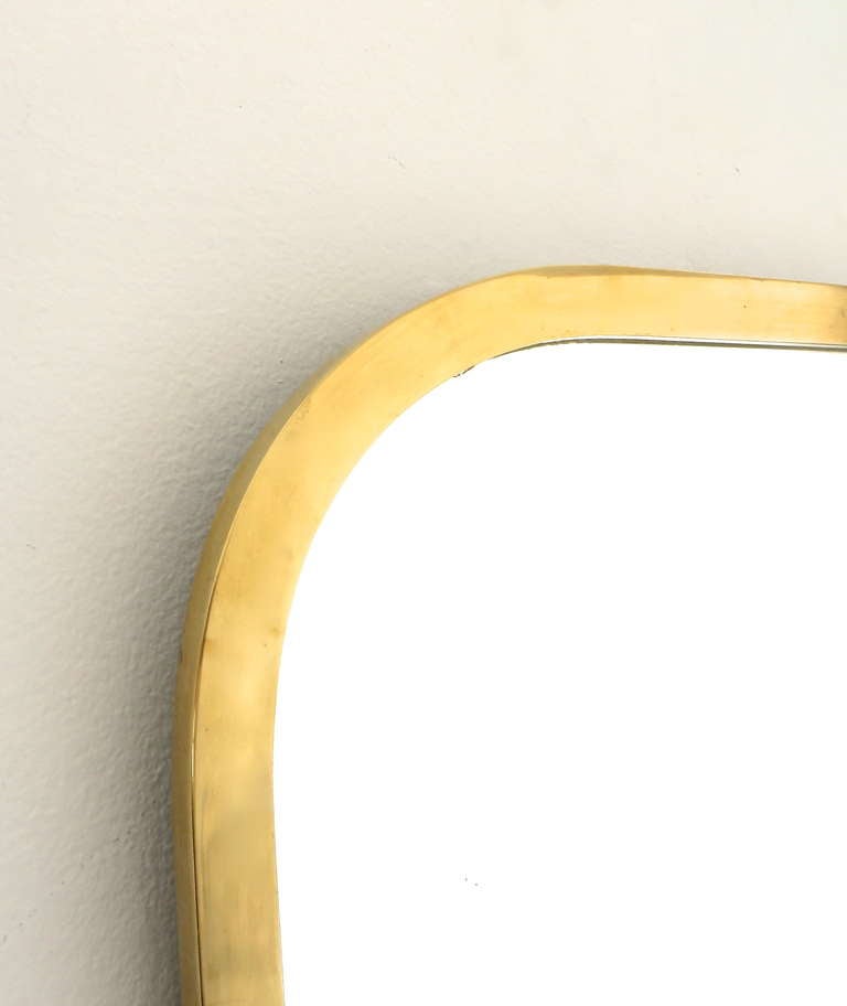 Italian Modern Brass Framed Mirror 3