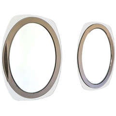 Pair of Italian Beveled Mirrors by Cristal Arte 10