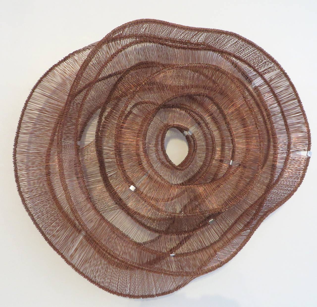 Contemporary Eric Gushee Emergence Series Large Copper Woven Sculpture, 2015