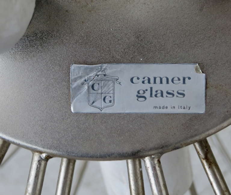 Murano Italian Tronchi Tube Glass Chandelier by Camer 4
