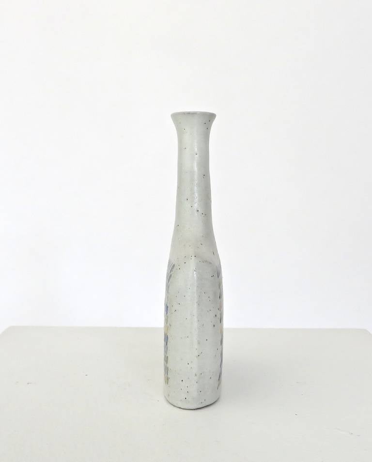 Italian Ceramic Bottle by Bruno Gambone In Excellent Condition For Sale In Chicago, IL