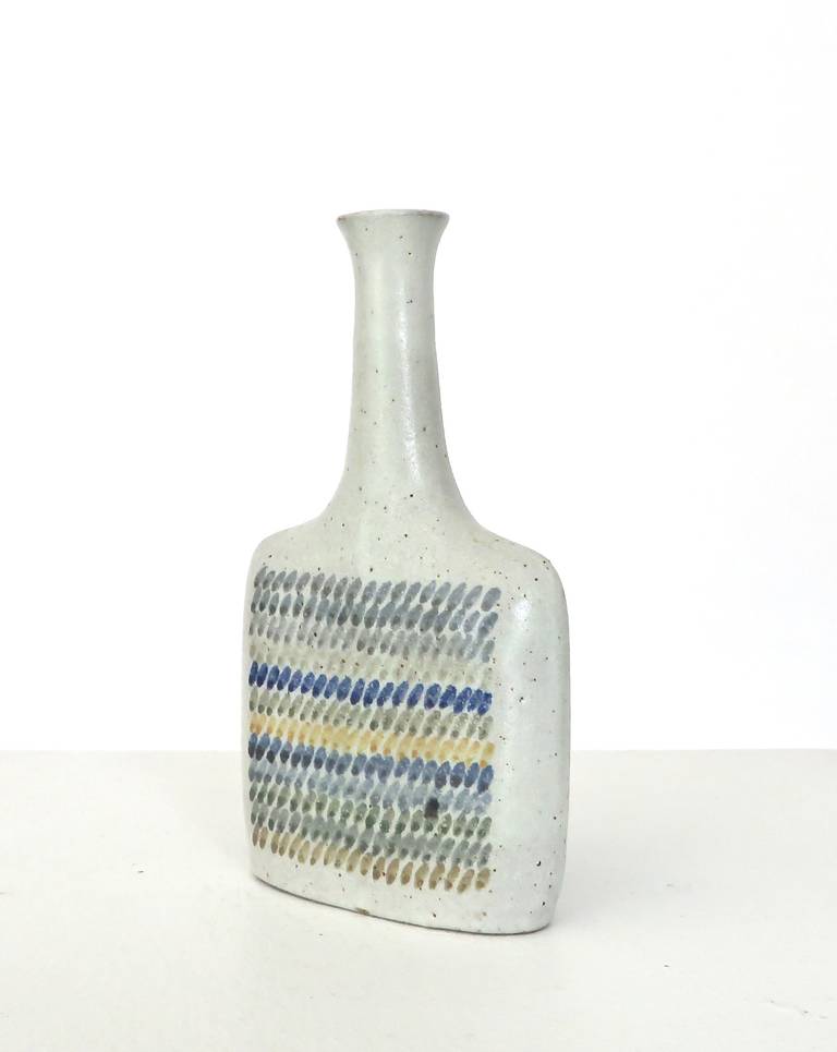 Mid-Century Modern Italian Ceramic Bottle by Bruno Gambone For Sale