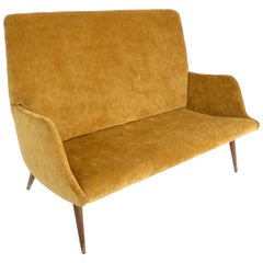 High Back Italian Settee, Small Sofa or Canape by Carlo di Carli High Back Italian Settee, Small Sofa or Canape by Carlo di Carli