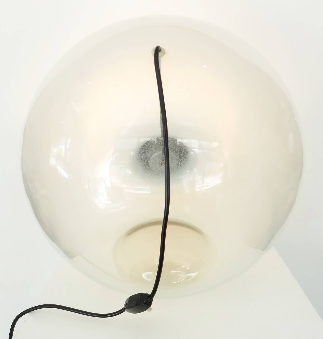 Murano Glass Italian White Opaque Murano Table Lamp for Artemide by Eleonore Peduzzi Riva
