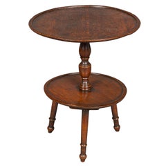 Antique Interesting Georgian Oak Dumb-waiter or Cricket Table