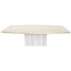 Italian Travertine Marble Coffee Table in Two Parts by Ello