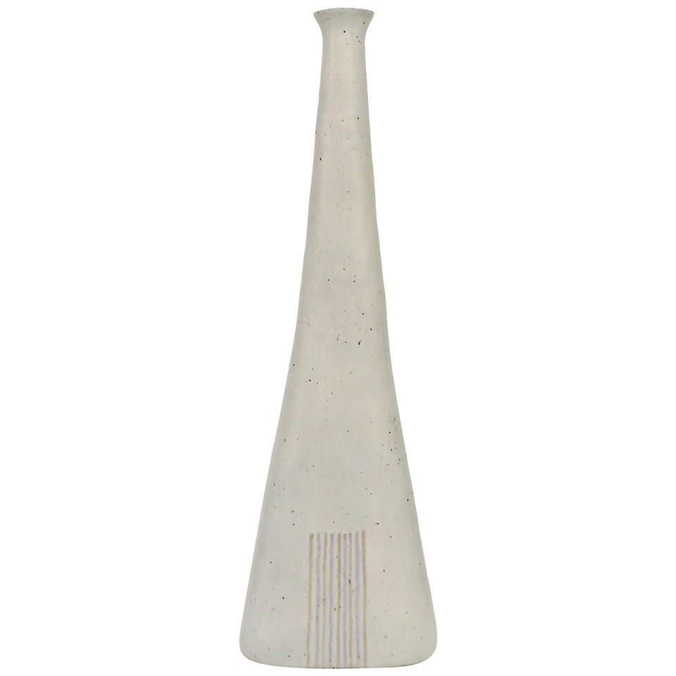 Very Large Italian Ceramic Bottle Vase by Bruno Gambone