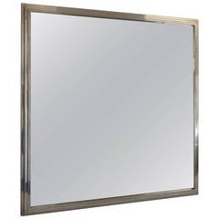 Elegant Italian Chrome Mirror by Romeo Rega