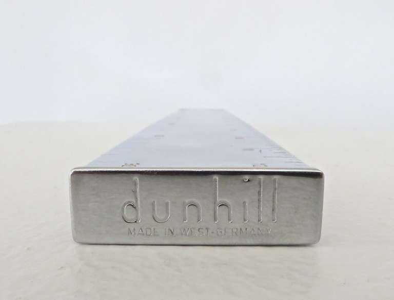 Mid-20th Century Dunhill Silver Plated Lighter In The Form of A Ruler