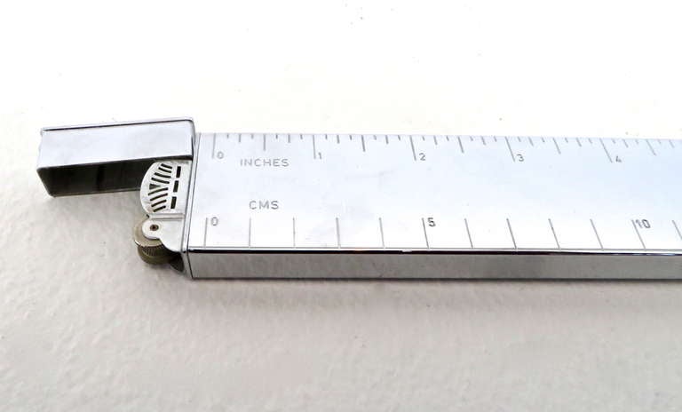 German Dunhill Silver Plated Lighter In The Form of A Ruler