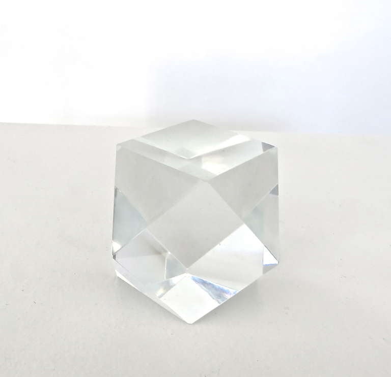 Faceted Crystal Paperweight by Baccarat 2