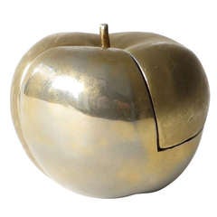 French Massive Bronze Sculpture of an Apple c 1979