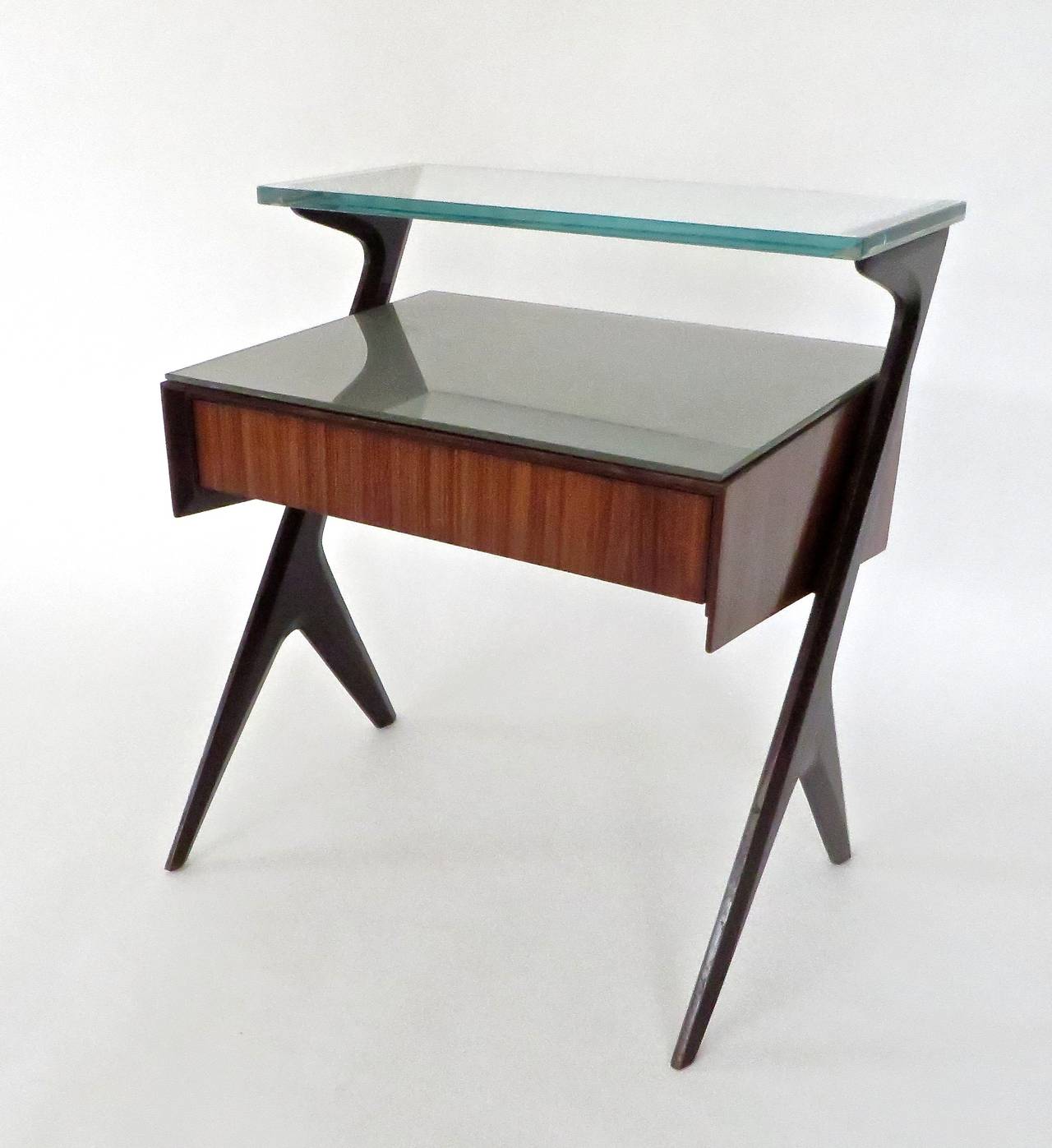 Mid-20th Century Pair of Italian Side Tables or Bedside Tables Attributed to Ico Parisi