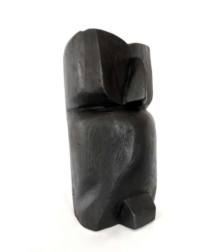 Carved 19th Century Wood Owl Totem Sculpture from Burma