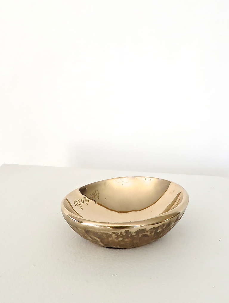 Contemporary Ado Chale Cast Bronze Bowl