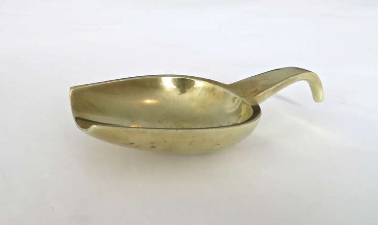 Carl Aubock  Brass  Dish Scoop In Excellent Condition In Chicago, IL