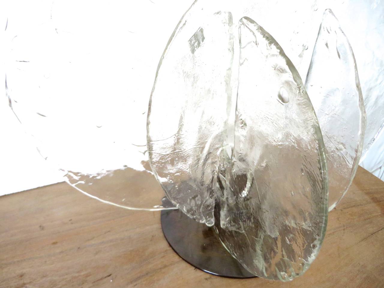 Italian Glass Disc Table Lamp Designed by Carlo Nason for Mazzega 1