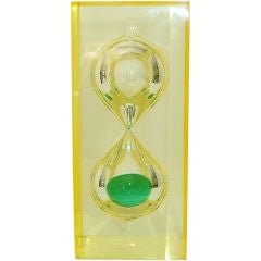 Vintage French Hourglass Timer in Resin