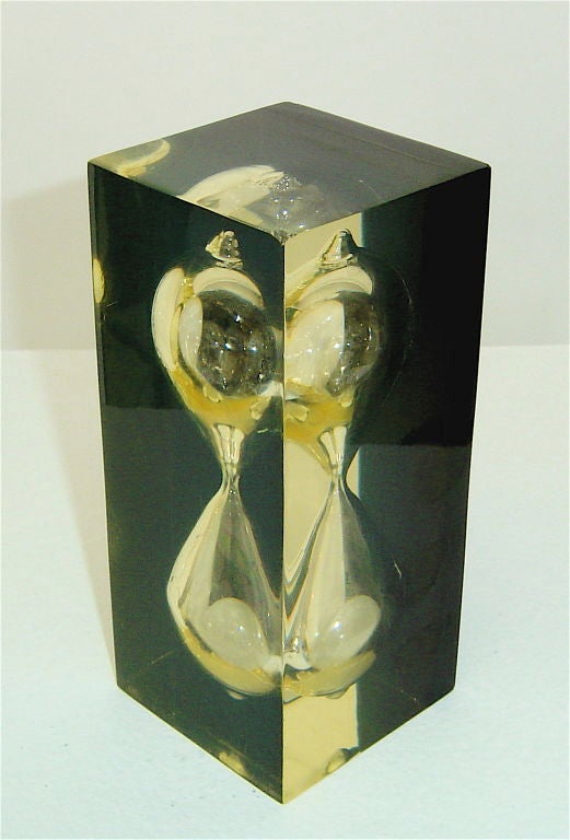 Late 20th Century French Hourglass Sand Timer in Resin